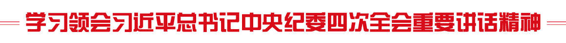 學(xué)習(xí)領(lǐng)會(huì)習(xí)近平總書記中央紀(jì)委四次全會(huì)重要講話精神